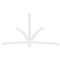 Ekena Millwork Davenport Architectural Grade PVC Gable Bracket, 108"W x 58 1/2"H x 2"D x 4"F, 13/12 Pitch GBP108X59X0204DAV00 - alternate 5